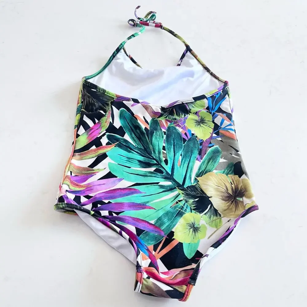 Milly Minis Ruffle Top One Piece Swimsuit size 6/7